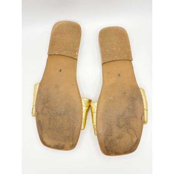 Seychelles Gold Metallic Portland Slide Leather Sandals - Picture 8 of 9